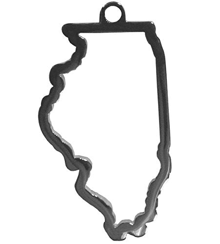 Siskiyou Gifts MLB Chicago White Sox Necklace Chain with State Shape Charm, Team Colors, One Size