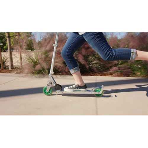 Razor A3 Kick Scooter for Kids - Larger Wheels, Front Suspension, Wheelie Bar, Lightweight, Foldable, and Adjustable Handlebars