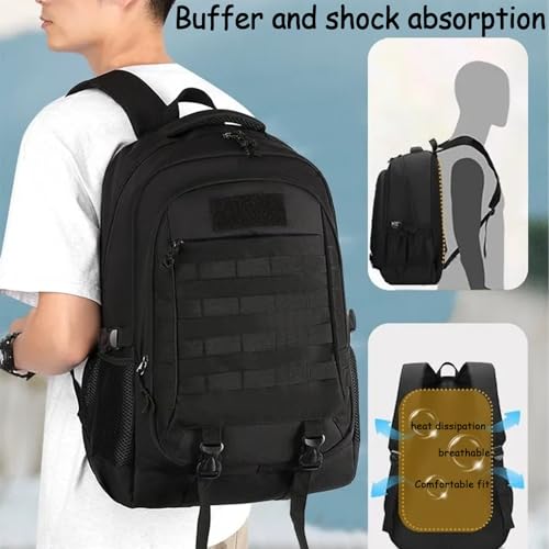 Lawaia Tactical Backpack Military Rucksack 45L Waterproof Hiking Packs Army Survival Assault Backpack Outdoor Sports Fishi...