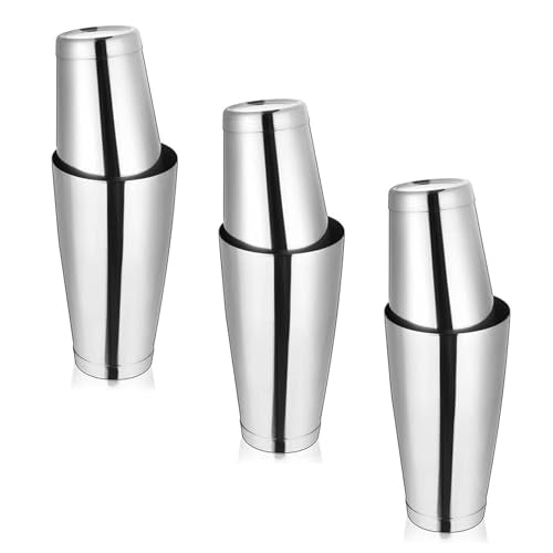 Hyuetrsa 6 Pcs Cocktail Shakers Professional Bar Shaker Boston Shaker Set Martini Shakers Drink Mixer Shake for Drink Mixi...