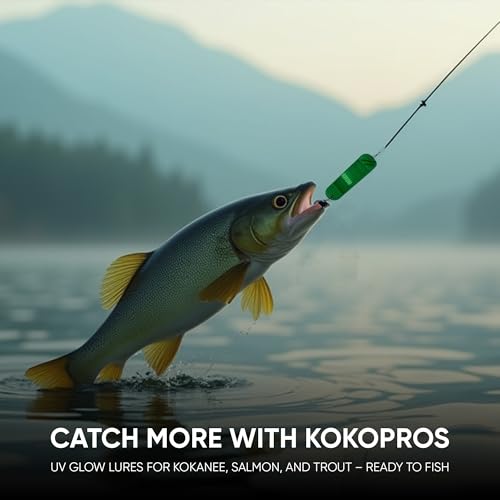 KOKOPROS Kokanee Salmon Finished Teardrop Flashers – Durable Fishing Flashers for Salmon & Trout Trolling – Vibrant Color...