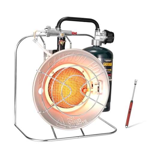 GasBRUH Outdoor Multi-Use Portable Propane Patio Heater/Cooker, 18,000 BTU include USB Lighter, Gas Camping Heater for Ten...