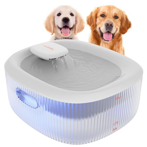 WOPET Dog Water Fountain for Large Dogs, 6L/205oz/1.7Gal Dog Water Bowl Dispenser, Automatic Cat and Pet Water Fountain wi...