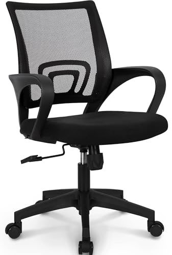 NEO CHAIR Office Desk Computer Chair Ergonomic Mesh Gaming Mid Back Seat with Comfy Lumbar Support Adjustable Height Swive...