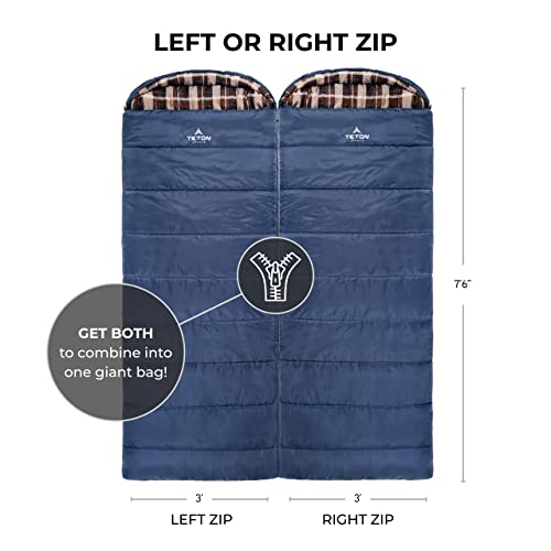 Teton Celsius XL, 25F, 20F, 0F Degree Sleeping Bags, All Weather Warm Sleeping Bag for Adults and Kids, Camping Season, Co...