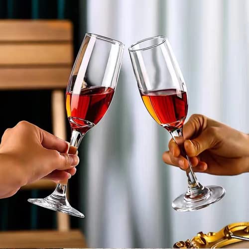 Ufrount 6oz Champagne Flute,Clear Champagne Glasses Set of 14,Elegant Stemmed Champagne Glasses Sparkling Wine Glasses for...