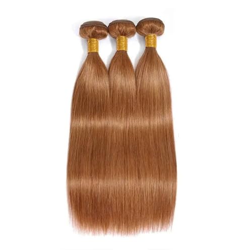 30 30 30 Inch Light Brown Bundle Color #30 Straight Human Hair Bundles Peruvian Virgin Hair #30 Light Brown Straight Bundles Human Hair