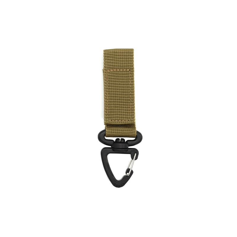 5Pcs Tactical Nylon Key Hooks with 360 Degree Swivel Snap Hook, Nylon Key D-Ring Holder or Belt Keeper for Molle Pouch