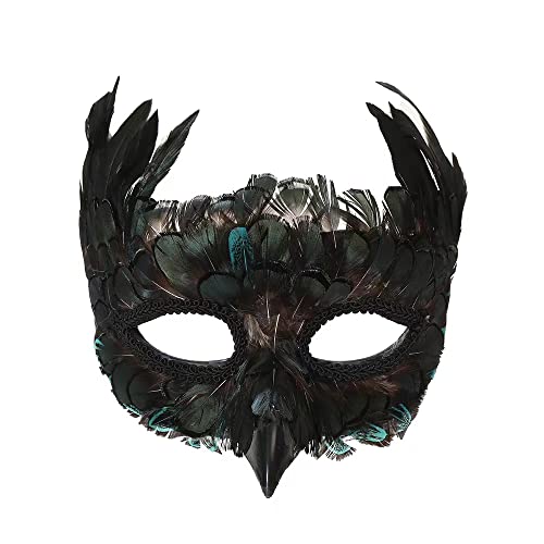 tmroeet Costume Masks Feather Animal Mask Masquerade Bird Mask Halloween Mardi Gras Cosplay Party Masque
