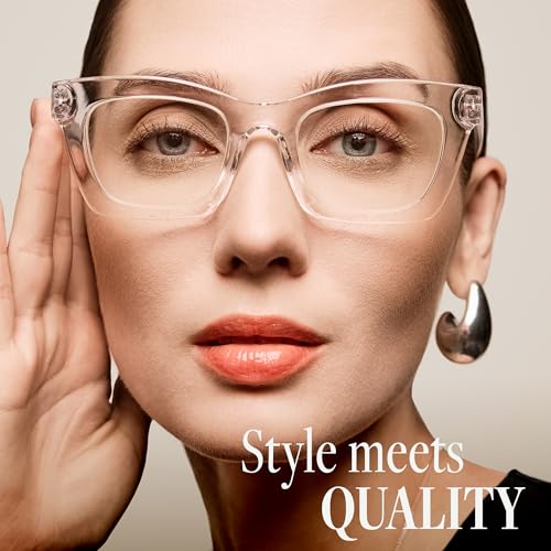 CCVOO 1.75 Oprah Style Reading Glasses for Women, Stylish Eyeglasses, Blue Light Readers for Women, Cheaters