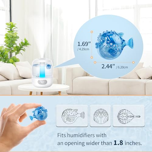 12-Pack Universal Humidifier Cleaning Fish Compatible with Most Humidifiers Replacement Ultrasonic Humidifier Tank Cleaner...