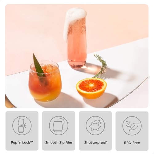 TOSSWARE POP 9oz Flute, Premium Quality, Recyclable, Unbreakable & Crystal Clear Plastic Champagne Glasses,Flute , 12 Coun...