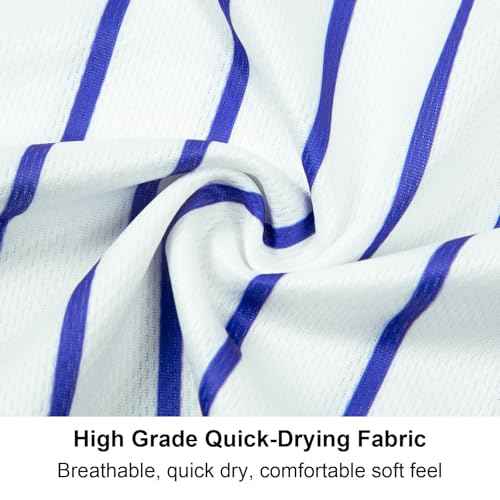 Baseball Shirt Jerseys for Women Baseball Jersey Game Day Fan Striped Baseball Player Button Down Short Sleeve Tops