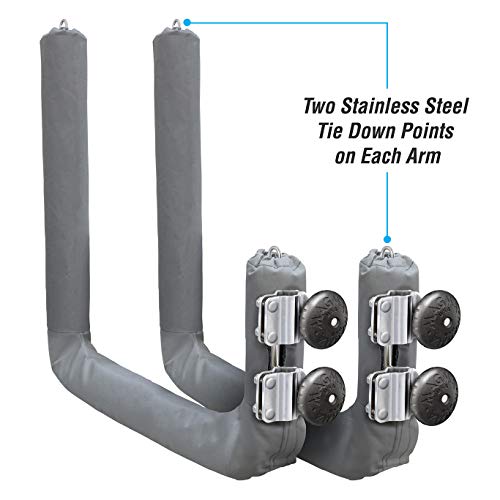 Magma Kayak/SUP Boat Rack R10-626-20-304 Stainless Steel Storage for Kayaks & Paddle Boards - Fits Standard Round Rail - I...