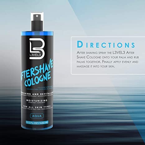 L3 Level 3 After Shave Spray Cologne - Softens Skin - Refreshes and Relieves Face and Skin - Styling Powder Included (Fresh)
