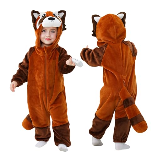 TONWHAR Infants Toddlers Halloween Cosplay Outfit Kids' Raccoon Costume Playwear