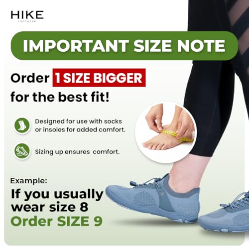 Hike Footwear Theora Pro - Ergonomic Supportive & Non-Slip Barefoot Shoes, Zero Drop Minimalist Trail Running Boots with A...