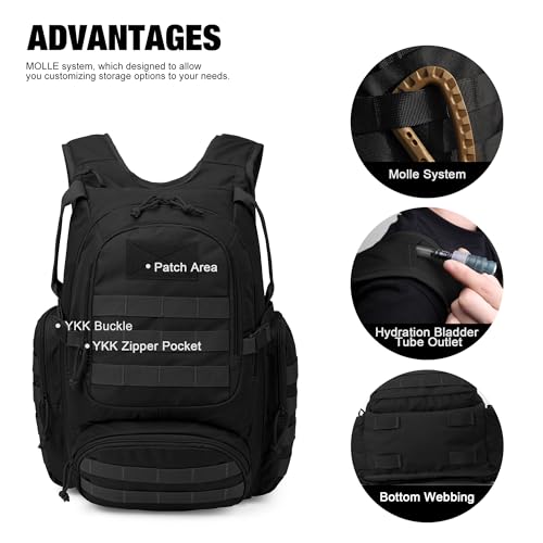 Mardingtop 25L Tactical Backpacks Molle Hiking daypacks for Camping Hiking Military Traveling Motorcycle