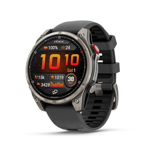 Garmin fēnix® 8 Pro, 47mm, AMOLED Display, Premium Connected Multisport GPS Smartwatch, inReach® Technology, Sapphire, Tit...