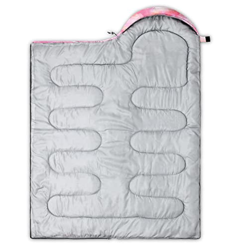 QOOMO Camping Sleeping Bags,3 Season Warm & Cool Weather,Lightweight,Waterproof Sleeping Bags for Adults & Kids,Traveling,...