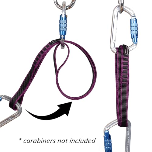 KLYTORX 18mm Nylon Climbing Sling Runner 23KN CE2008/EN566 Certified - Webbing Straps for Outdoor Rock Climbing, Rappellin...