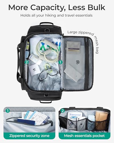 BAGSMART Tactical Gym Bag for Men, 22L Duffle Bag for Travel with Shoe Compartment, 4 in 1 Personal Item Tactical Backpack...