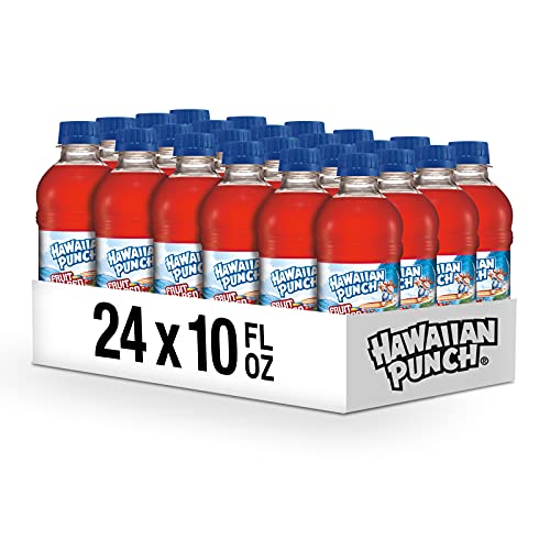 Hawaiian Punch Fruit Juicy Red Fruit Juice Drink, 10 Fl Oz Bottles, 24 Count (4 Packs Of 6), Ready-to-drink, On-the-go, Ca...