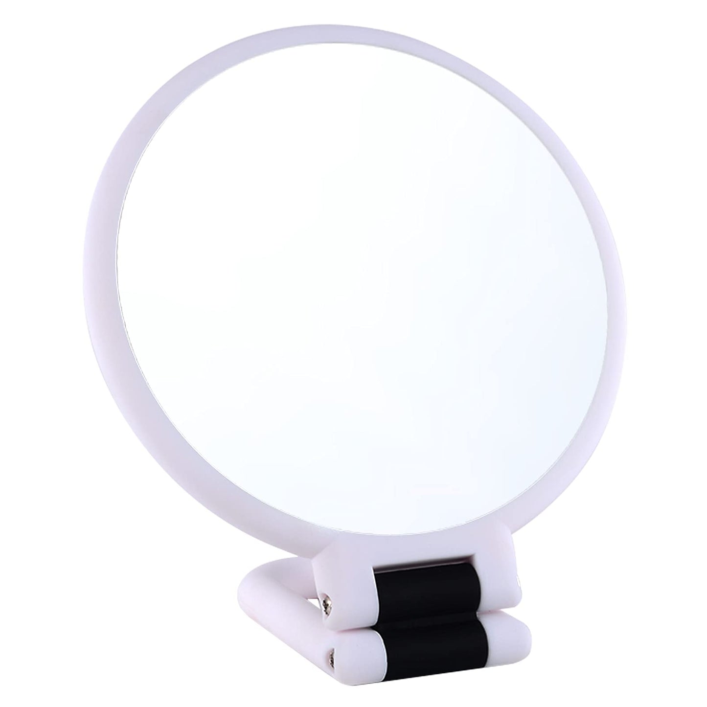 LOTIKO 1x 10x Magnifying Handheld Mirror,Travel Folding Hand Held Mirror,Double Sided Pedestal Magnification and True Image Make