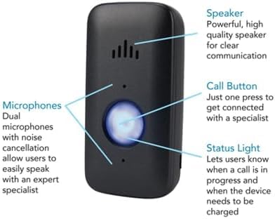 Safety+ 4G Medical Alert System: Fall Detection, GPS Location, 24/7 Monitoring, Mobile Caregiver App, Small, Lightweight-C...