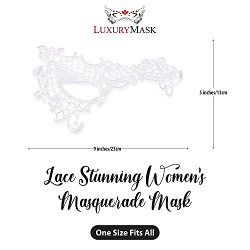 Lace Masquerade Mask for Women - Venetian Party, Prom, Mardi Gras, Halloween