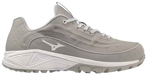 Mizuno Women's Ambition 3 FP Low AS Softball Cleat, Grey/White, 5