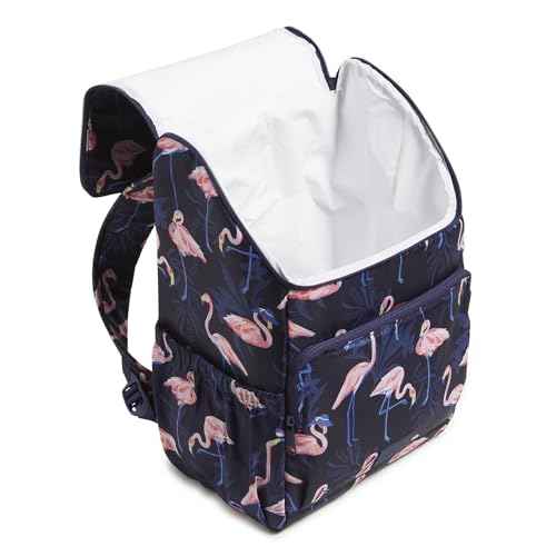 Vera Bradley Recycled Ripstop Cooler Backpack, Flamingo Party, One Size