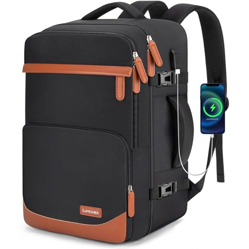 Velaybor 40L Travel Backpack with USB Charging Port, Water-Resistant Carry On Backpack for Men Women, Business Laptop Back...