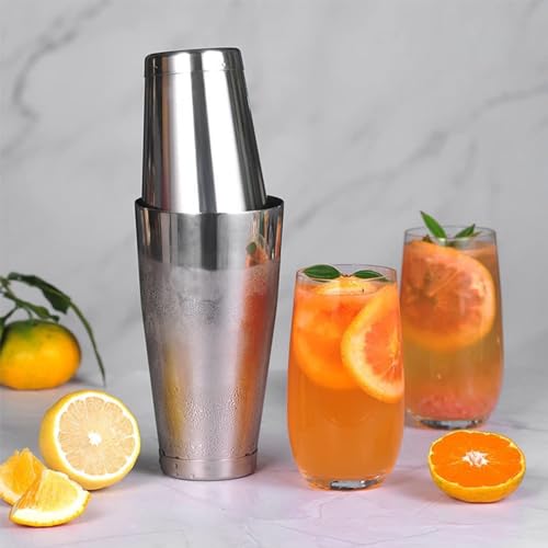 Hyuetrsa 6 Pcs Cocktail Shakers Professional Bar Shaker Boston Shaker Set Martini Shakers Drink Mixer Shake for Drink Mixi...