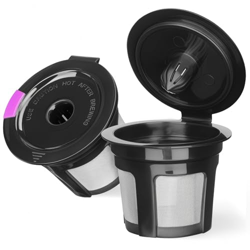 Reusable K Cups for Keurig K Elite, K Classic, K Compact, K Latte, K Duo and All 2.0 & 1.0 Coffee Makers, 2 Pack K Cup Cof...