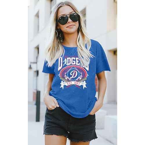 Baseball Shirt for Women Baseball Mom Tshirt Baseball Fan Shirts Baseball Season Game Day Short Sleeve Tee Top