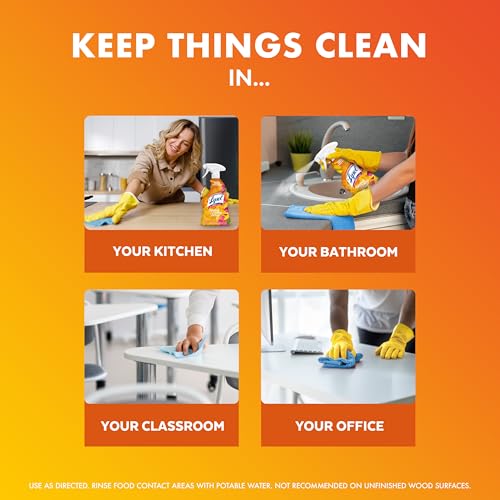 Lysol All Purpose Cleaner Spray, Multi-Purpose Disinfecting Spray, Kitchen & Bathroom Cleaner, Mango & Hibiscus Scent, 32 ...