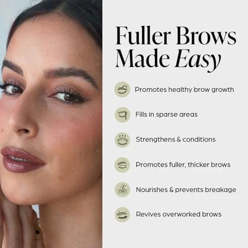 Eyebrow Serum by Vellora for Fuller Looking Brows, 3mL ? Formulated with Nourishing Vitamins & Plant-Based Extracts ? Visibly Enhances Brow Definition and Fullness