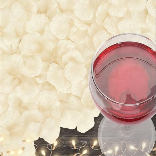 VKshop 4500 Pieces Red Rose Petals,Artificial Fake Rose Petals,Flower Petals for Romantic Night, Wedding, Event, Party, De...