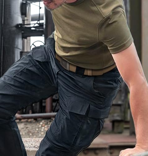 Men Stretch Belt,Nylon Rigger Web EDC Holster Belt for Gift Men Hiking Tactical Military Heavy Duty 1 3/8"