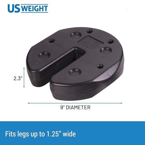 US Weight 30 Pound Canopy Weight Set of 4 with No-Pinch Design - Easy Installation and Removal to Secure Tents, Canopies, ...