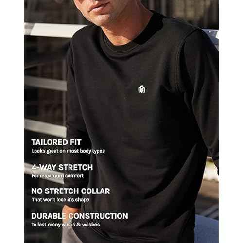 INTO THE AM Premium Crewneck Sweatshirts For Men S - 4XL Lightweight Casual Fitted Sweater