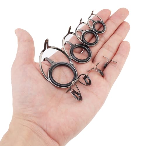 8pcs Fishing Rod Guide Repair Kit, Spinning Fishing Rod Guide Replacement, Tip Repair Tool Kit