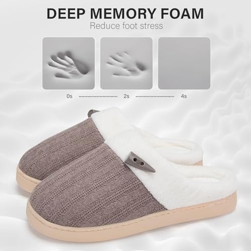 NineCiFun Women's Slippers Scuff Comfy Lightweight House Shoes Slip on Memory Foam Bedroom Slippers Indoor Outdoor Home Sh...