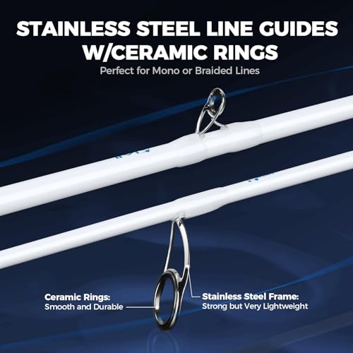 KastKing Centron Lite Twin Tip Fishing Rods, IM6 Graphite Blanks, Twin Tip Fishing Rods, Stainless Steel Guides with Ceram...