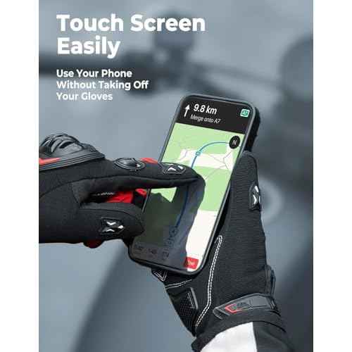 KEMIMOTO Motorcycle Gloves for Men, Touchscreen Cycling Gloves for Outdoor Sports On-Road Off-Road Mountain Motorcycle Motorcross Motorbike Dirt Bike Bicycle Racing ATV UTV
