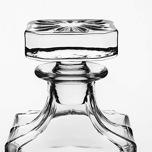 Square 25oz Whiskey Decanter with Glass Stopper