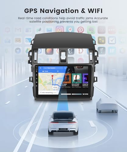4Core 4G+64G Android 15 Car Radio for Toyota Corolla 2009-2013 Car Stereo Wireless Carplay, Rimoody 9'' HD Touchscreen Mir...