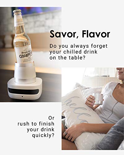 Allocacoc Cup Cooler, Instant Cold Panel Keep Your Cold Drink Cool, Beverage Cooling Device, Electric Ice Bucket, Wine Dri...
