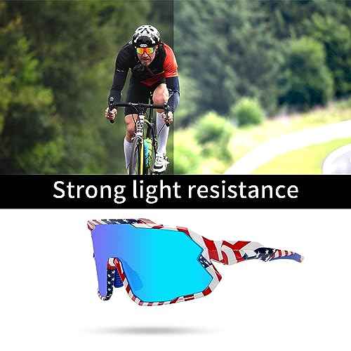 Vipers Polarized Sports Sunglasses for Men & Women with 4 Lenses UV400, Lightweight, Cycling Glasses for Running Fishing Bike